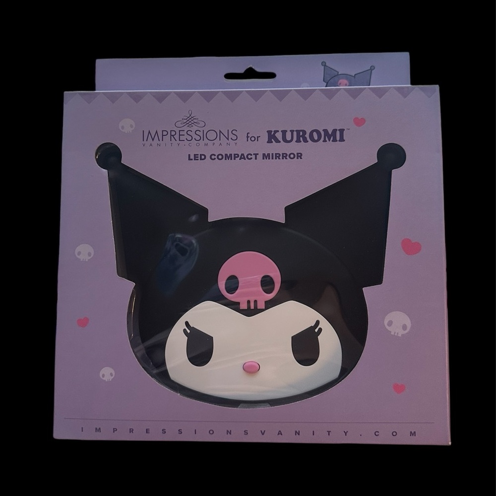 NWT Sanrio Kuromi LED Compact Travel Mirror